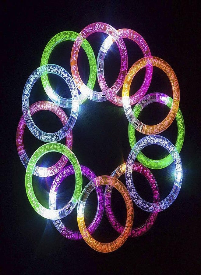 SQUICKLE Glow In The Dark LED Bracelets | Light Up Bracelets Glow Sticks | Neon Party Supplies For Kids And Adults | Light Up Toys Halloween Party Favors (Multicolor) (6) - Image 3